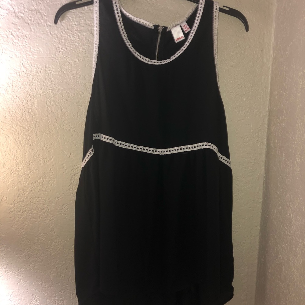 BONGO Racer Back Black Tank Top